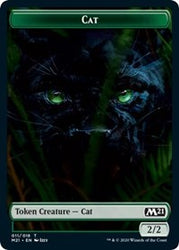 Cat (011) // Goblin Wizard Double-Sided Token [Core Set 2021 Tokens] Magic: The Gathering