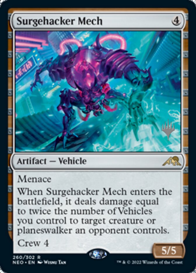 Surgehacker Mech (Promo Pack) [Kamigawa: Neon Dynasty Promos] Magic: The Gathering