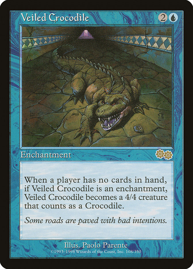 Veiled Crocodile [Urza's Saga] Magic: The Gathering