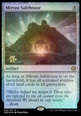 Mirran Safehouse [Phyrexia: All Will Be One Prerelease Promos] Magic: The Gathering