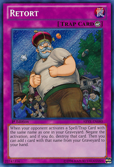Retort [ABYR-EN080] Secret Rare Yu-Gi-Oh!