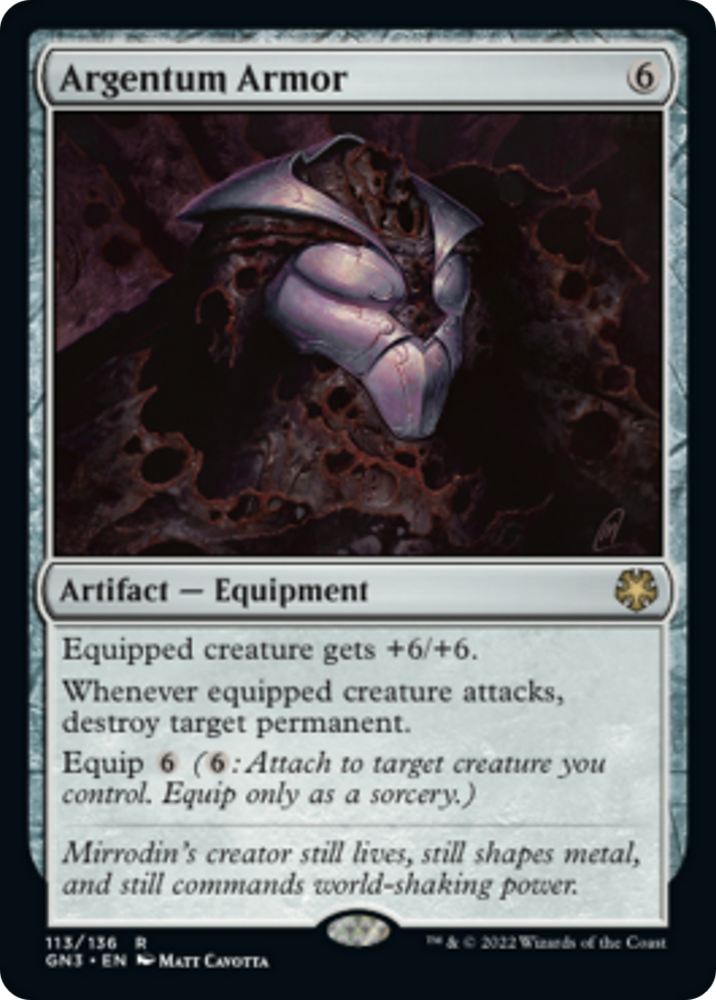 Argentum Armor [Game Night: Free-for-All] Magic: The Gathering