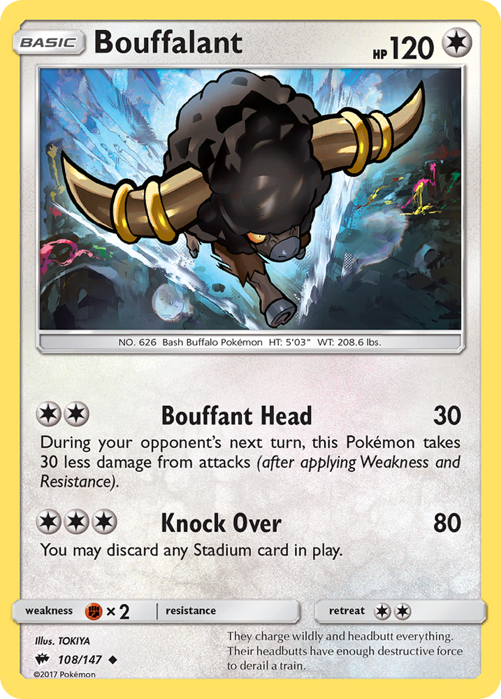 Bouffalant (108/147) [Sun & Moon: Burning Shadows] Pokémon