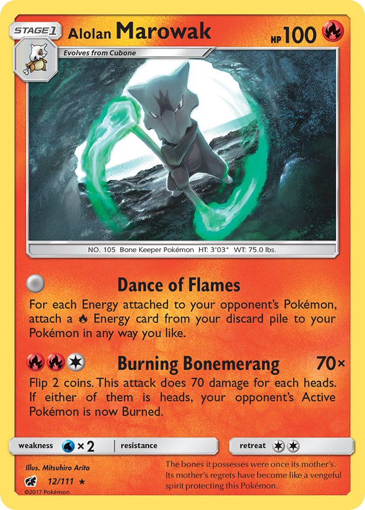 Alolan Marowak (12/111) [Sun & Moon: Crimson Invasion] Pokémon
