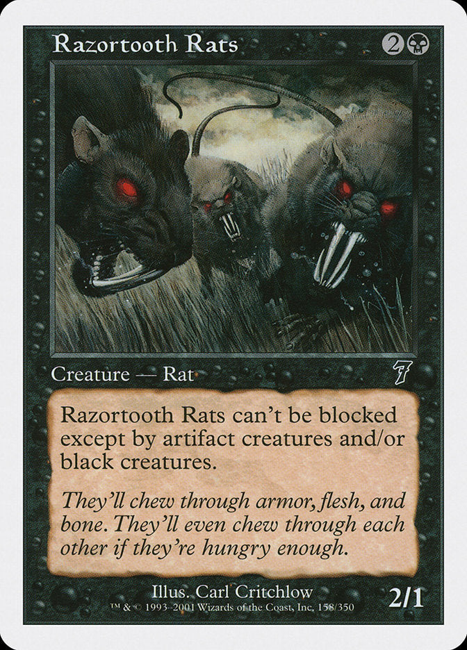 Razortooth Rats [Seventh Edition] Magic: The Gathering