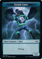 Clown Robot (002) // Storm Crow Double-Sided Token [Unfinity Tokens] Magic: The Gathering