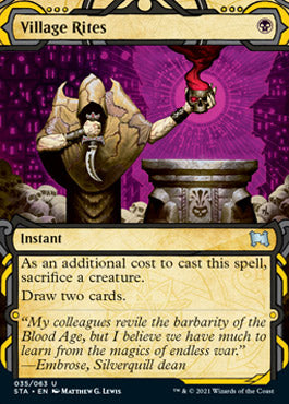 Village Rites (Foil Etched) [Strixhaven: School of Mages Mystical Archive] Magic: The Gathering