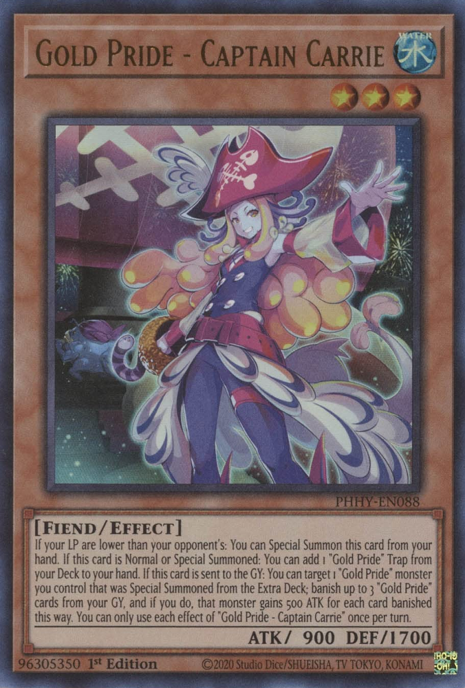 Gold Pride - Captain Carrie [PHHY-EN088] Ultra Rare Yu-Gi-Oh!
