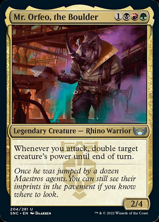Mr. Orfeo, the Boulder [Streets of New Capenna] Magic: The Gathering