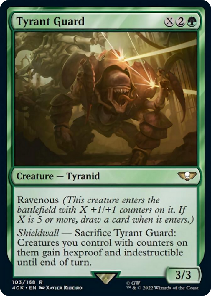 Tyrant Guard (Surge Foil) [Warhammer 40,000] Magic: The Gathering