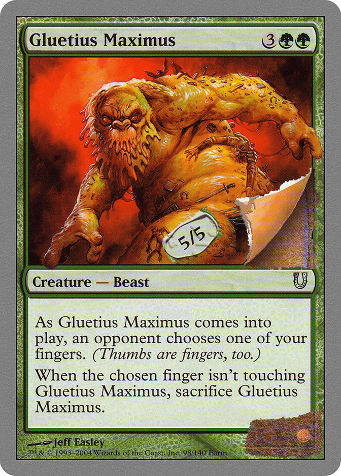 Gluetius Maximus [Unhinged] Magic: The Gathering