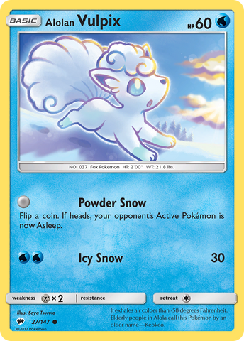 Alolan Vulpix (27/147) [Sun & Moon: Burning Shadows] Pokémon