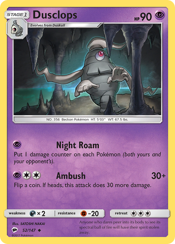Dusclops (52/147) [Sun & Moon: Burning Shadows] Pokémon