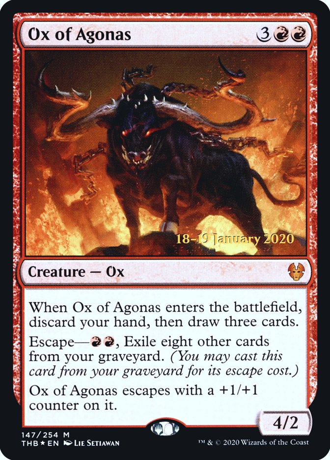 Ox of Agonas [Theros Beyond Death Prerelease Promos] Magic: The Gathering