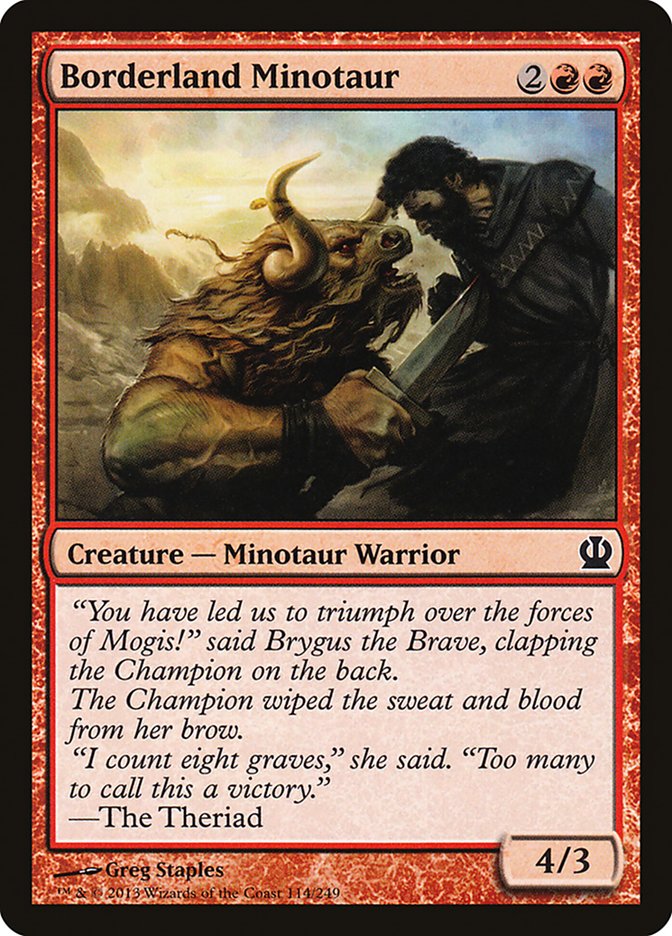 Borderland Minotaur [Theros] Magic: The Gathering