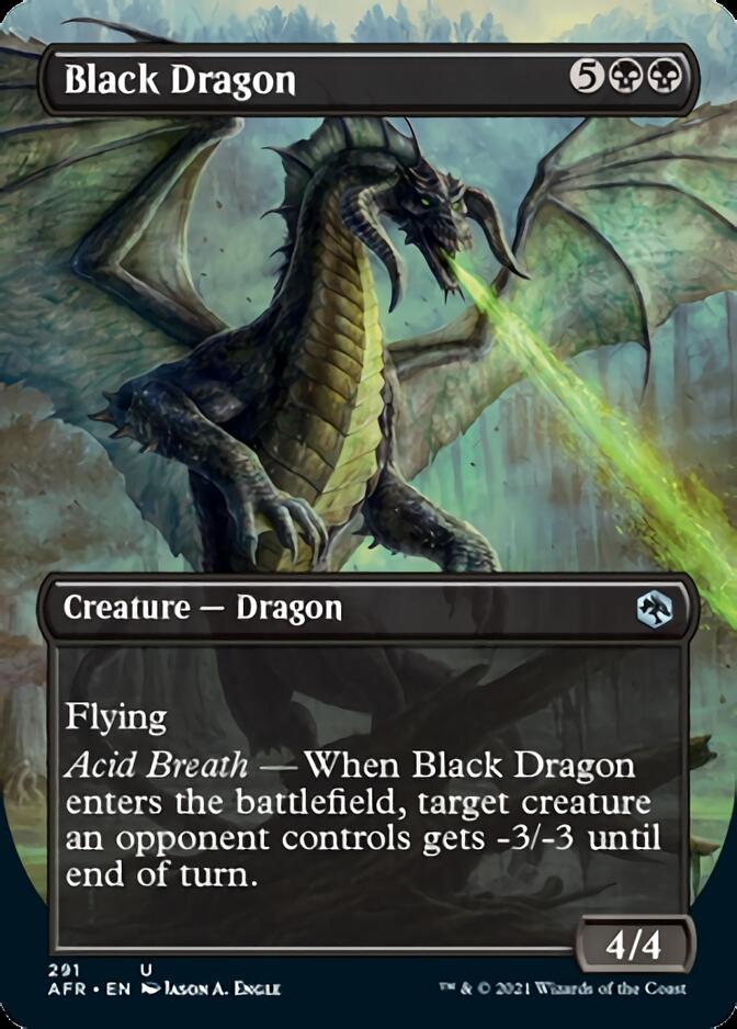 Black Dragon (Borderless Alternate Art) [Dungeons & Dragons: Adventures in the Forgotten Realms] Magic: The Gathering
