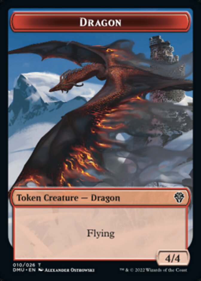 Soldier // Dragon Double-Sided Token [Dominaria United Tokens] Magic: The Gathering