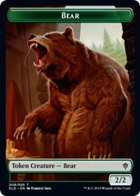 Bear // Food (18) Double-Sided Token [Throne of Eldraine Tokens] Magic: The Gathering