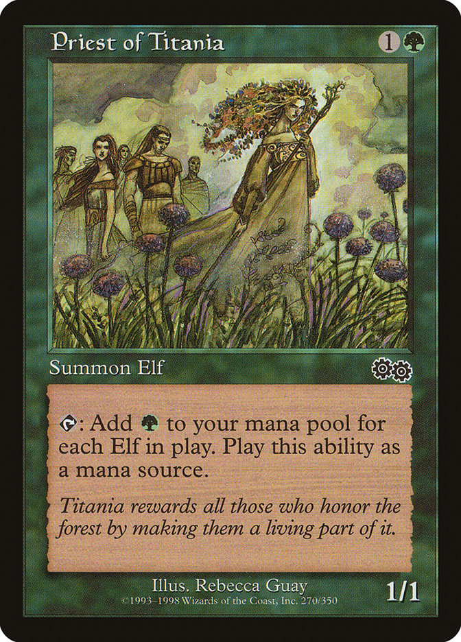Priest of Titania [Urza's Saga] Magic: The Gathering