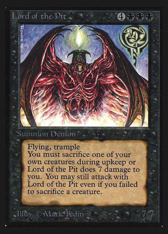 Lord of the Pit [International Collectors' Edition] Magic: The Gathering
