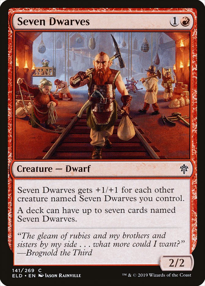 Seven Dwarves [Throne of Eldraine] Magic: The Gathering
