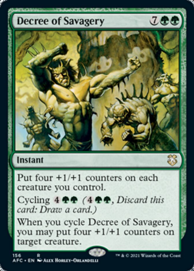Decree of Savagery [Dungeons & Dragons: Adventures in the Forgotten Realms Commander] Magic: The Gathering