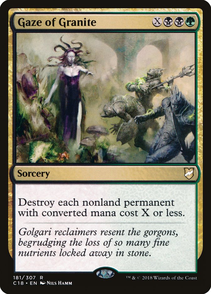Gaze of Granite [Commander 2018] Magic: The Gathering