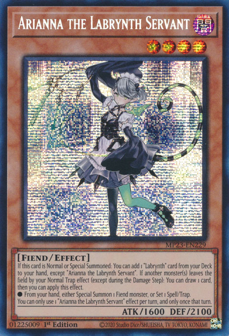 Arianna the Labrynth Servant [MP23-EN229] Prismatic Secret Rare Yu-Gi-Oh!