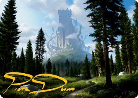 Forest (278) Art Card (Gold-Stamped Signature) [Dungeons & Dragons: Adventures in the Forgotten Realms Art Series] Magic: The Gathering