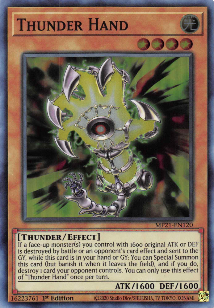 Thunder Hand [MP21-EN120] Super Rare Yu-Gi-Oh!
