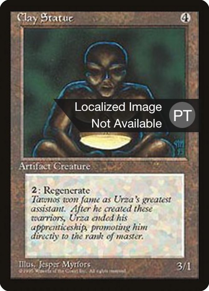 Clay Statue [Fourth Edition (Foreign Black Border)] Magic: The Gathering