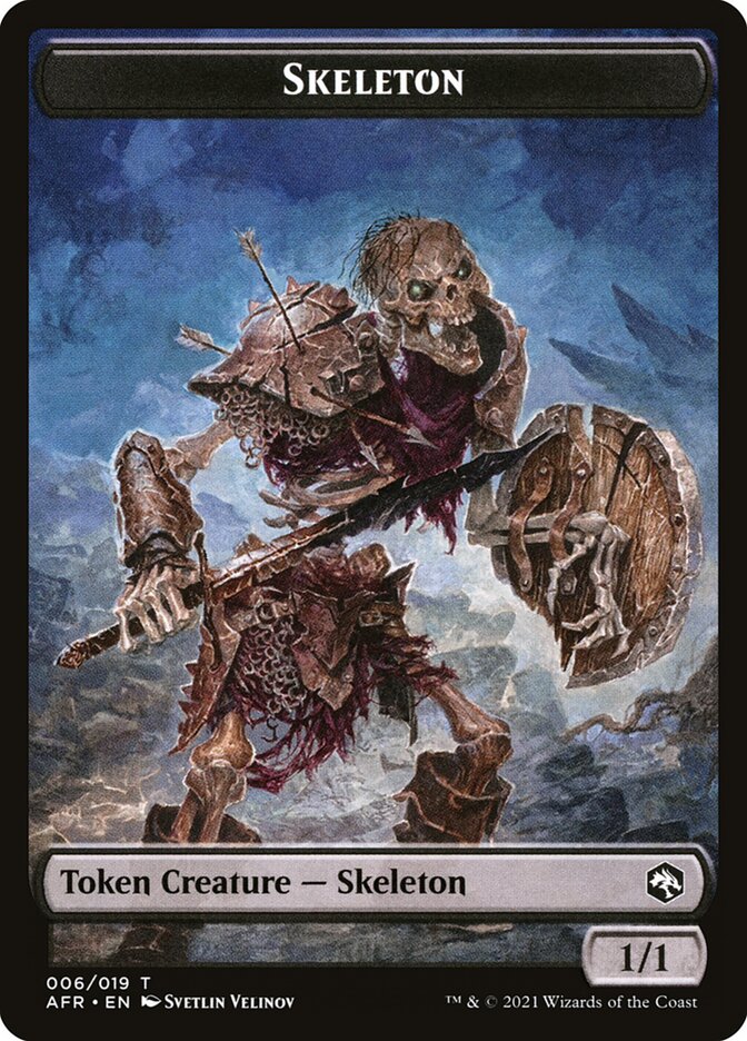 Illusion // Skeleton Double-Sided Token [Dungeons & Dragons: Adventures in the Forgotten Realms Commander Tokens] Magic: The Gathering