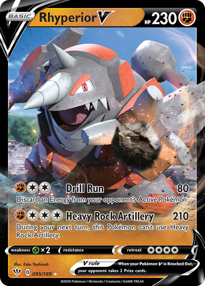 Rhyperior V (095/189) [Sword & Shield: Darkness Ablaze] Pokémon
