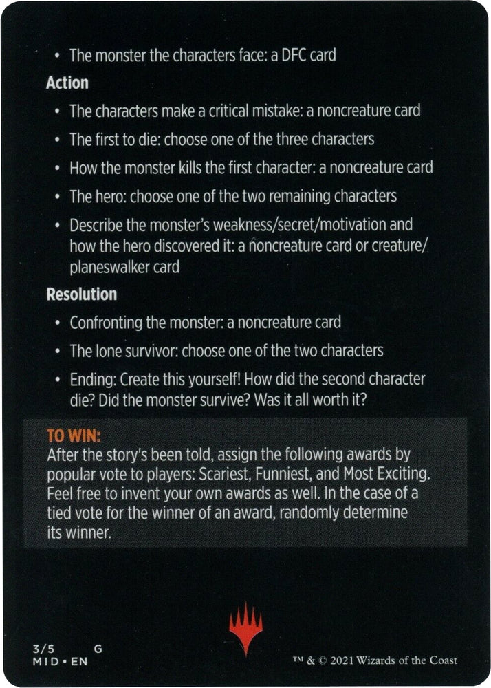 Into the Story: Horror Edition (Magic Minigame) [Innistrad: Midnight Hunt Minigame] Magic: The Gathering