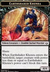 Earthshaker Khenra // Zombie Double-Sided Token [Hour of Devastation Tokens] Magic: The Gathering