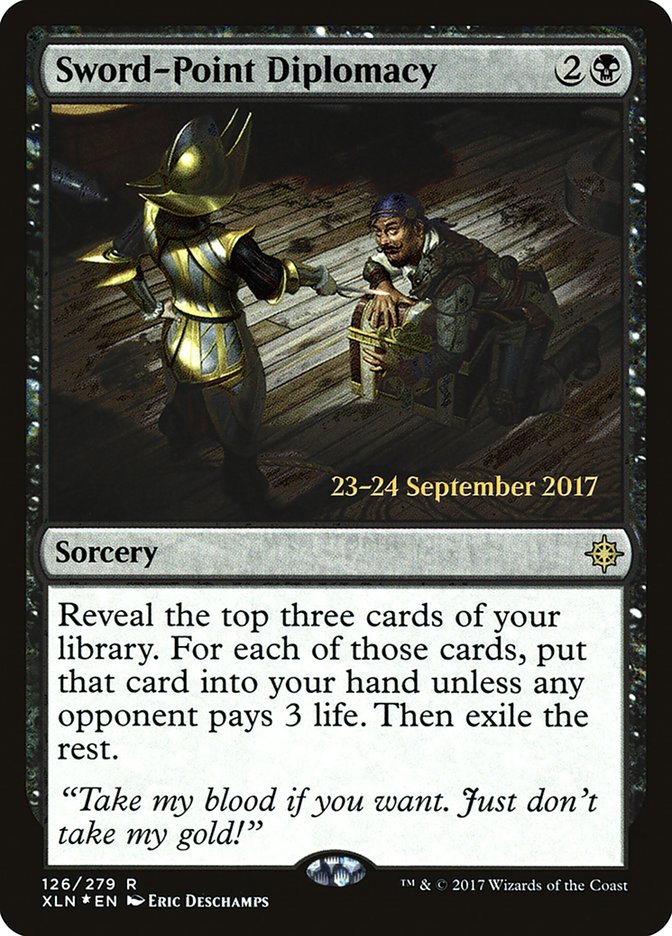 Sword-Point Diplomacy [Ixalan Prerelease Promos] Magic: The Gathering