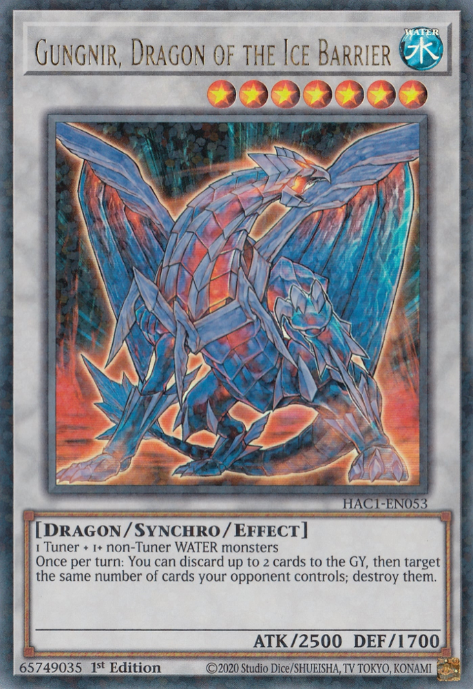 Gungnir, Dragon of the Ice Barrier (Duel Terminal) [HAC1-EN053] Parallel Rare Yu-Gi-Oh!
