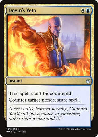 Dovin's Veto [War of the Spark] Magic: The Gathering