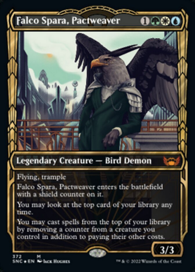 Falco Spara, Pactweaver (Showcase Golden Age Gilded Foil) [Streets of New Capenna] Magic: The Gathering