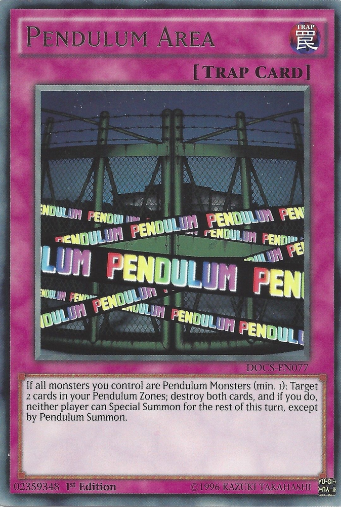 Pendulum Area [DOCS-EN077] Rare Yu-Gi-Oh!
