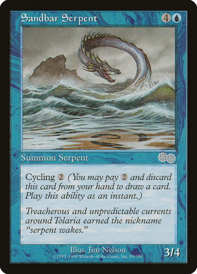 Sandbar Serpent [Urza's Saga] Magic: The Gathering