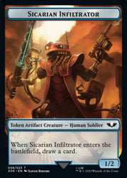 Soldier (003) // Sicarian Infiltrator Double-Sided Token [Warhammer 40,000 Tokens] Magic: The Gathering