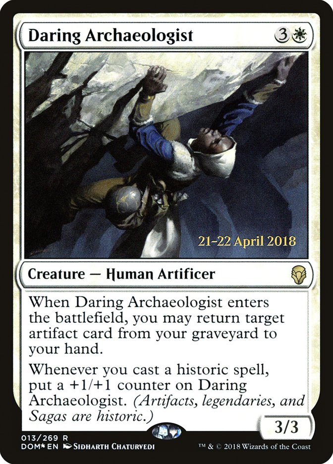 Daring Archaeologist [Dominaria Prerelease Promos] Magic: The Gathering