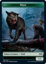 Wolf // Golem Double-Sided Token [Double Masters Tokens] Magic: The Gathering