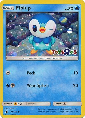 Piplup (32/156) (Toys R Us Promo) [Sun & Moon: Ultra Prism] Pokémon