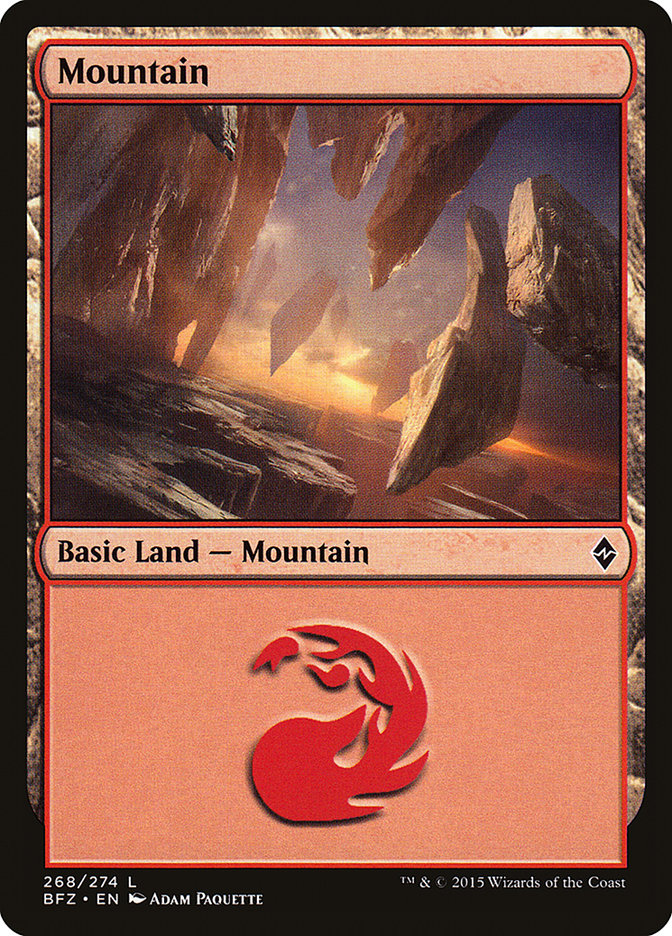 Mountain (268a) [Battle for Zendikar] Magic: The Gathering