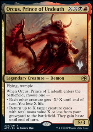Orcus, Prince of Undeath (Promo Pack) [Dungeons & Dragons: Adventures in the Forgotten Realms Promos] Magic: The Gathering