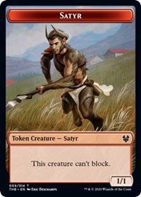 Satyr // Gold Double-Sided Token [Theros Beyond Death Tokens] Magic: The Gathering