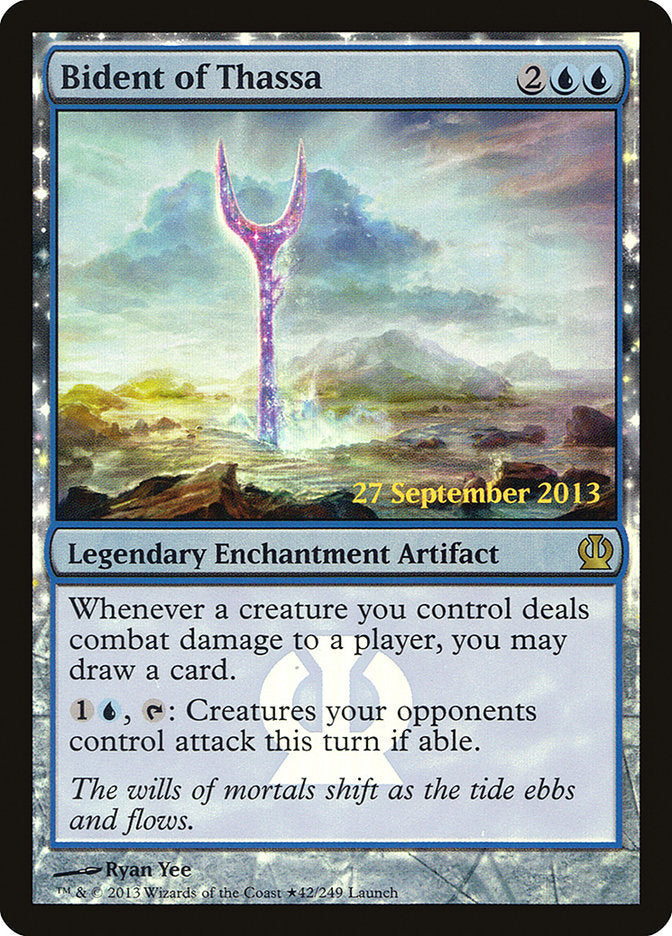 Bident of Thassa (Prerelease) [Theros Promos] Magic: The Gathering