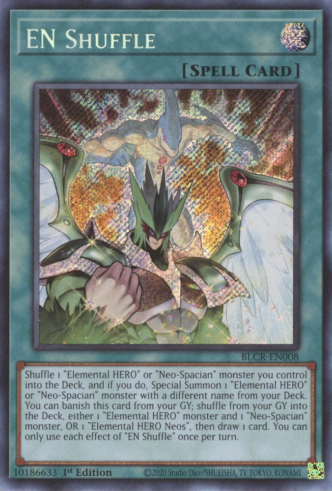 EN Shuffle [BLCR-EN008] Secret Rare Yu-Gi-Oh!